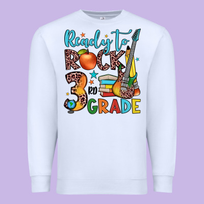 Ready To Rock 3rd Grade Premium Sweatshirt Designed By Jahusdesignshop