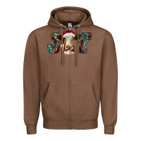 Chestnut christmas joy with heifer cow Zipper Hoodie - RanaPortraitStore