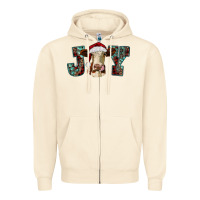Sandshell christmas joy with heifer cow Zipper Hoodie - RanaPortraitStore