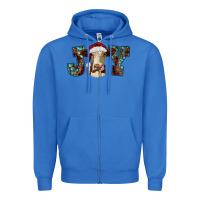 Christmas Joy With Heifer Cow Zipper Hoodie | Teevron