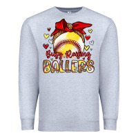 Heather Grey busy raising ballers Premium Sweatshirt - Artiststas