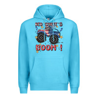 Ocean Blue 4th of july png, monster truck Premium Hoodie - MaliasSmallBusiness