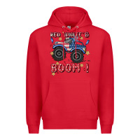 Red 4th of july png, monster truck Premium Hoodie - MaliasSmallBusiness