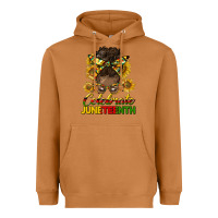 Meerkat celebrate juneteenth black woman bun Heavyweight Hoodie - HRA Design Shop