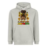 Moon Dust celebrate juneteenth black woman bun Heavyweight Hoodie - HRA Design Shop