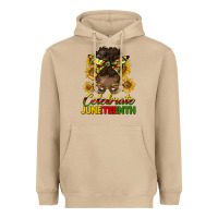 Mushroom celebrate juneteenth black woman bun Heavyweight Hoodie - HRA Design Shop