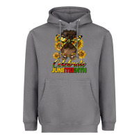 Storm celebrate juneteenth black woman bun Heavyweight Hoodie - HRA Design Shop