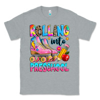 Heather Grey rolling into preschool grade Classic Tee - texasbilliewilder