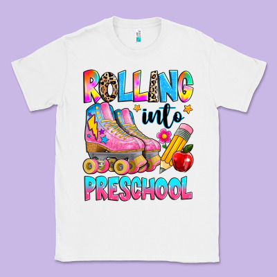 Rolling Into Preschool Grade Classic Tee Designed By Texasbilliewilder