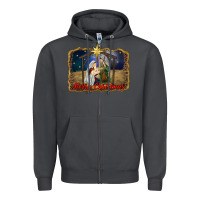 Smoke merry christmas holy family Zipper Hoodie - RanaPortraitStore