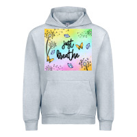 Heather Grey just breathe Urban Hoodie - MaliasSmallBusiness