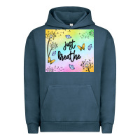 Pigment Midnight Navy just breathe Urban Hoodie - MaliasSmallBusiness