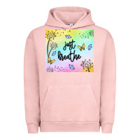 Pigment Salmon just breathe Urban Hoodie - MaliasSmallBusiness