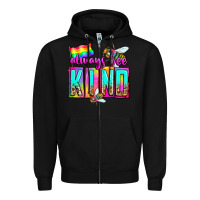 Black always bee kind Zipper Hoodie - Zillion Design Studio