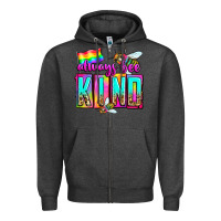 Charcoal Heather always bee kind Zipper Hoodie - Zillion Design Studio