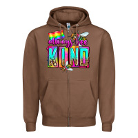 Chestnut always bee kind Zipper Hoodie - Zillion Design Studio
