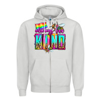 Dove Grey always bee kind Zipper Hoodie - Zillion Design Studio