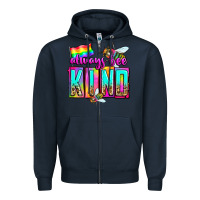 Navy always bee kind Zipper Hoodie - Zillion Design Studio