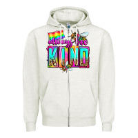 Oatmeal Heather always bee kind Zipper Hoodie - Zillion Design Studio