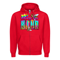 Red always bee kind Zipper Hoodie - Zillion Design Studio