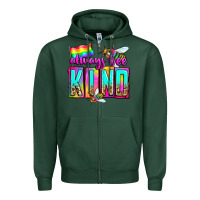 Sports Green always bee kind Zipper Hoodie - Zillion Design Studio