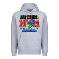 Heather Grey autism mom like a normal mom Premium Hoodie - MaliasSmallBusiness
