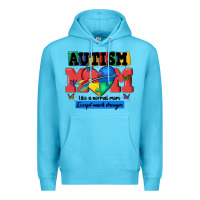 Ocean Blue autism mom like a normal mom Premium Hoodie - MaliasSmallBusiness