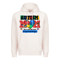 Pale Pink autism mom like a normal mom Premium Hoodie - MaliasSmallBusiness