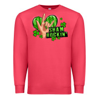 Cardinal shamrockin' rock n roll female hand Premium Sweatshirt - Artiststas
