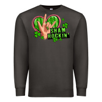 Smoke shamrockin' rock n roll female hand Premium Sweatshirt - Artiststas