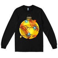 Black christmas  softball Long Sleeve Tee - Zillion Design Studio