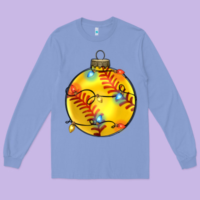 Long Sleeve Tee christmas  softball