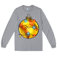 Heather Grey christmas  softball Long Sleeve Tee - Zillion Design Studio