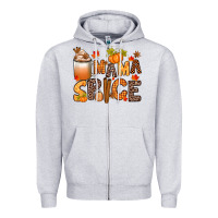 Heather Grey mama spice Zipper Hoodie - texasbilliewilder