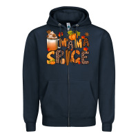 Navy mama spice Zipper Hoodie - texasbilliewilder