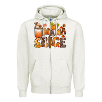 Oatmeal Heather mama spice Zipper Hoodie - texasbilliewilder