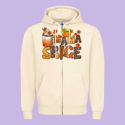 Mama Spice Zipper Hoodie Designed By Texasbilliewilder