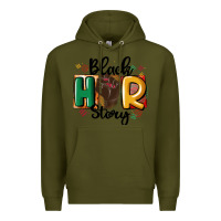 Army Green black story Premium Hoodie - MaliasSmallBusiness