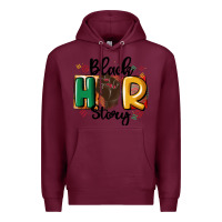 Burgundy black story Premium Hoodie - MaliasSmallBusiness