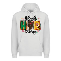 Dove Grey black story Premium Hoodie - MaliasSmallBusiness