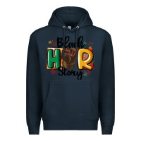 Navy black story Premium Hoodie - MaliasSmallBusiness