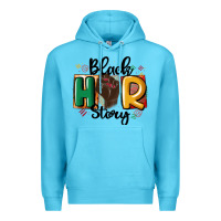 Ocean Blue black story Premium Hoodie - MaliasSmallBusiness