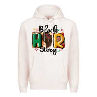 Pale Pink black story Premium Hoodie - MaliasSmallBusiness