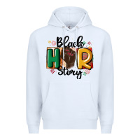 White black story Premium Hoodie - MaliasSmallBusiness
