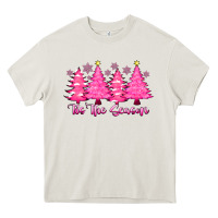 Cream Tis the Season Pink Trees Heavy Core Tee - CowhideDigitalArt