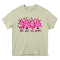 Mossy Tis the Season Pink Trees Heavy Core Tee - CowhideDigitalArt