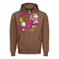 Chestnut mama volleyball with popcorn Zipper Hoodie - texasbilliewilder