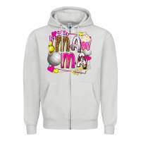 Dove Grey mama volleyball with popcorn Zipper Hoodie - texasbilliewilder