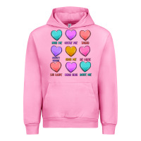 Fuchsia Pink valentine's day candy hearts Urban Hoodie - MaliasSmallBusiness