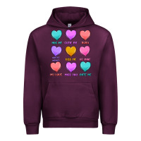Mauve Wine valentine's day candy hearts Urban Hoodie - MaliasSmallBusiness